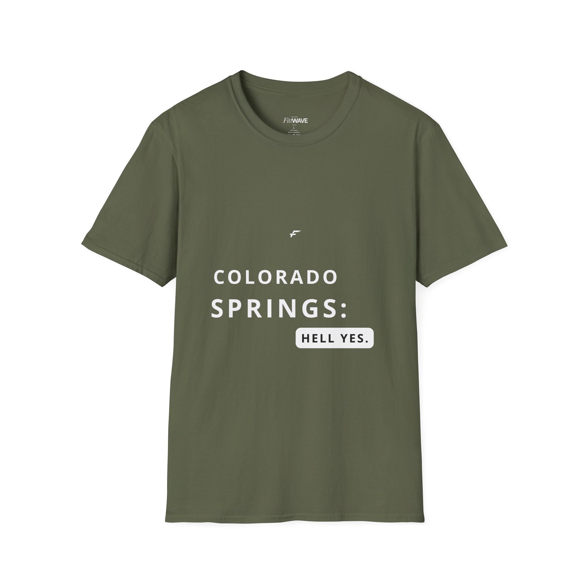 Colorado Springs -Hell Yes T‑Shirt  by Fittwave of Colorado Springs— State and City Pride Tee