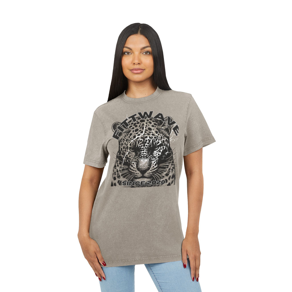 Fittwave- Rock Inspired Acid Washed Graphic Tee, Vintage Style Acid Washed Shirt, For Workouts, Unisex Fashion Shirt, Summer Streetwear