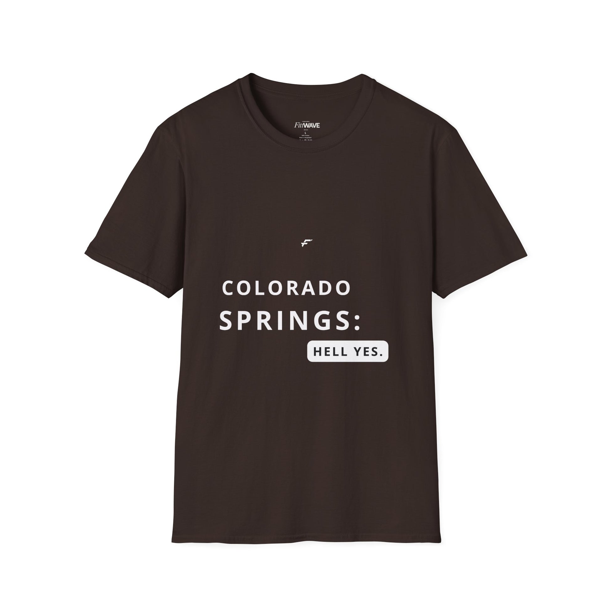 Colorado Springs -Hell Yes T‑Shirt  by Fittwave of Colorado Springs— State and City Pride Tee