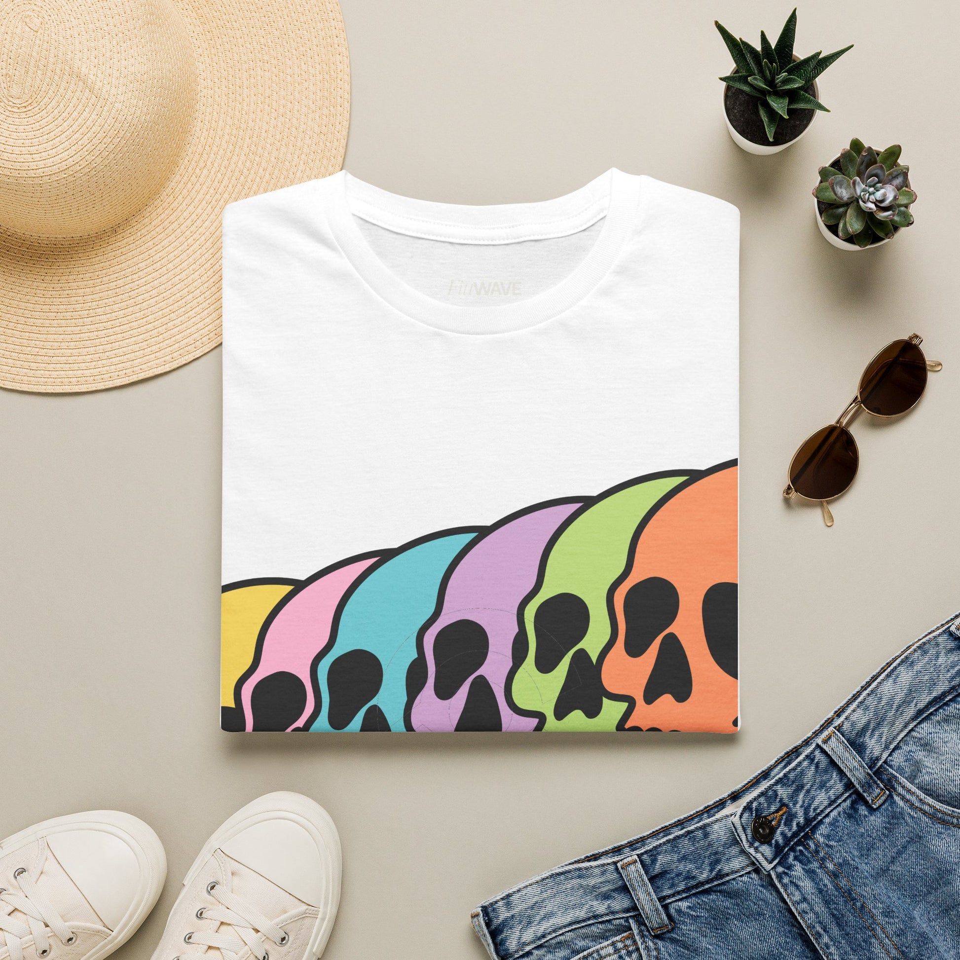 Pride Rainbow Skull T-Shirt. White Skull Tee, Black Skull Tee, and More... Ethically Sourced T-shirt