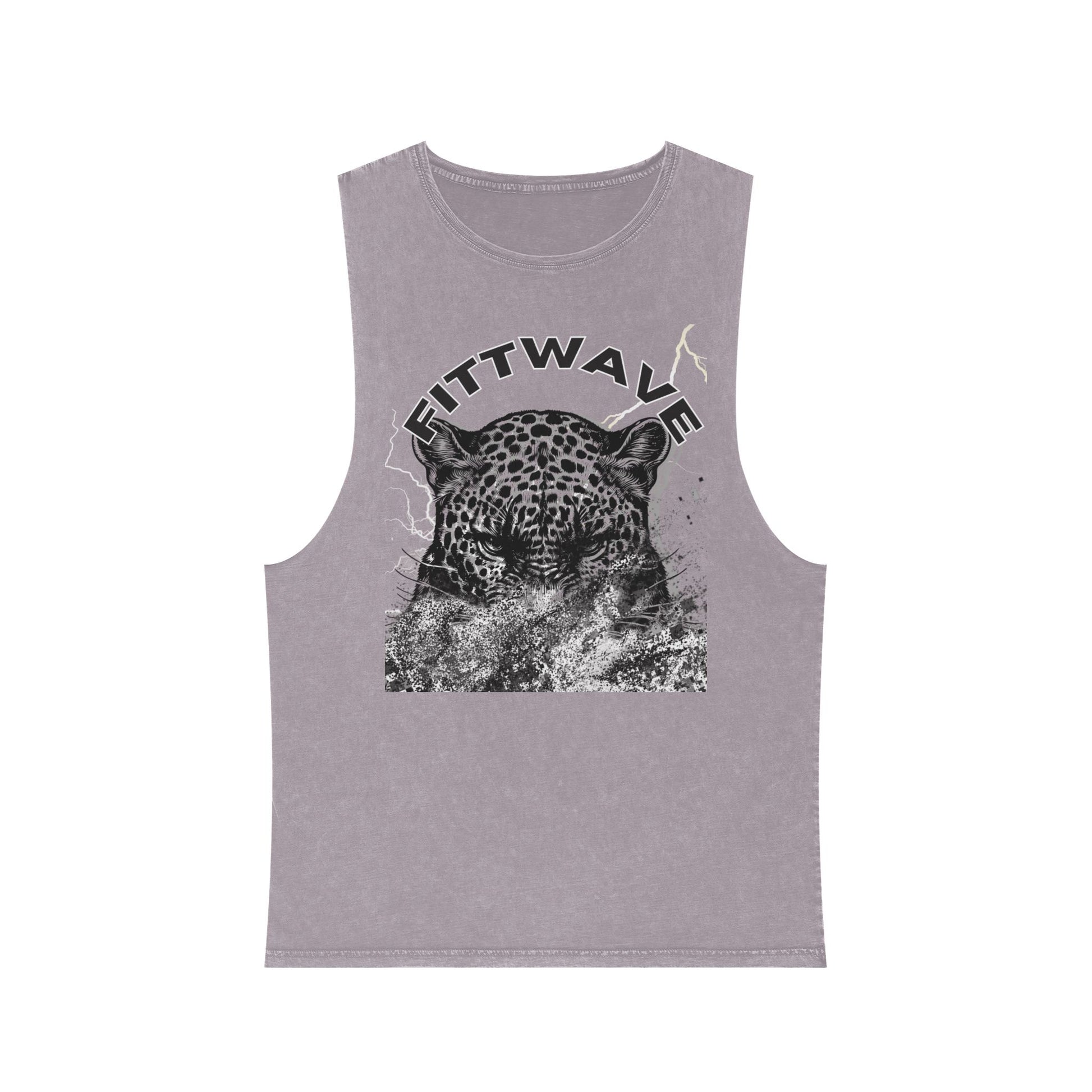Fittwave- Cheetah Smoke Stonewash Tank Top, Fitted workout tank tops , Summer Outfit, Festival Apparel, Casual Wear, Fitness Tank, Fitted tank top crop
