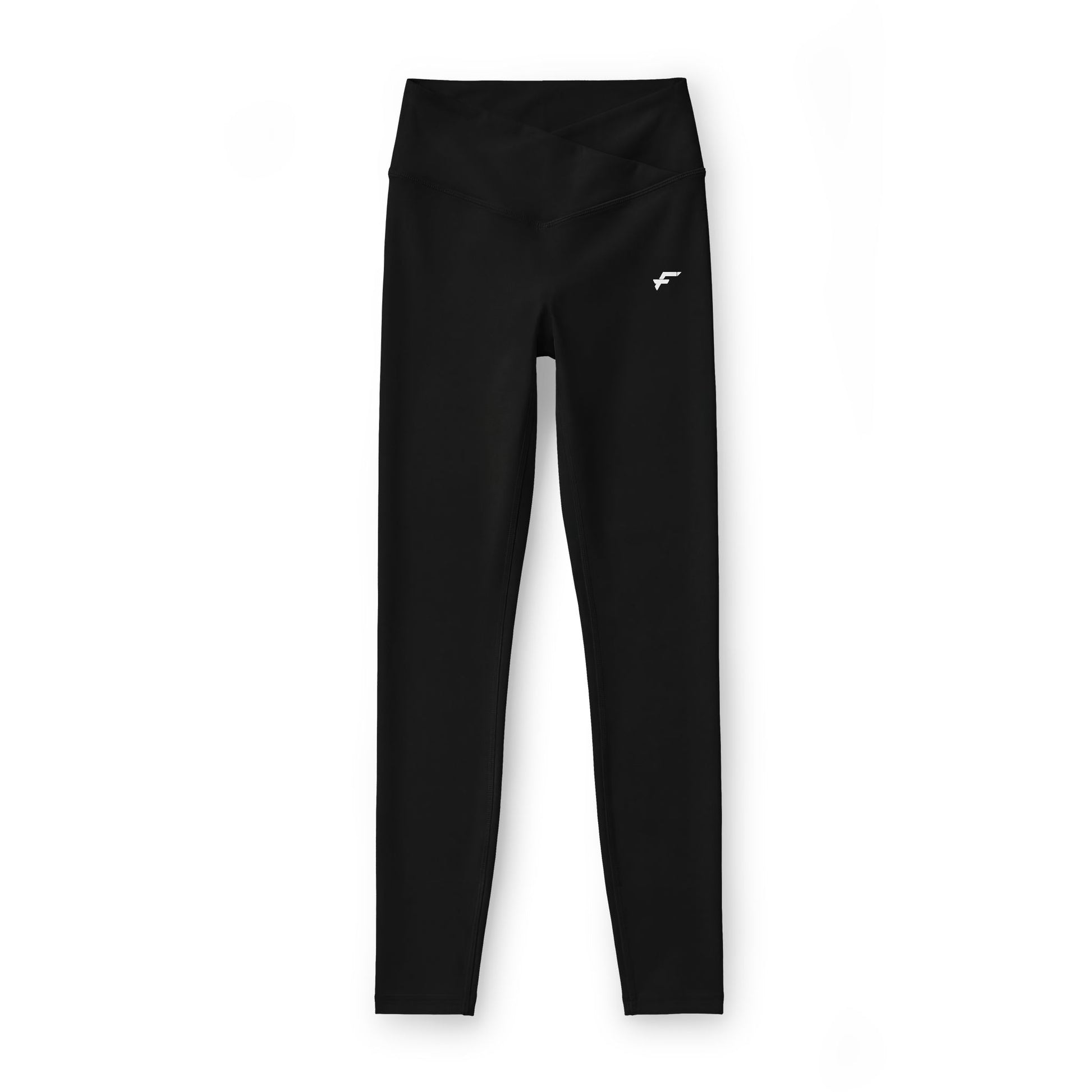 Black V-Waist Luxe Leggings — High-Rise Activewear for Women by FITTWAVE