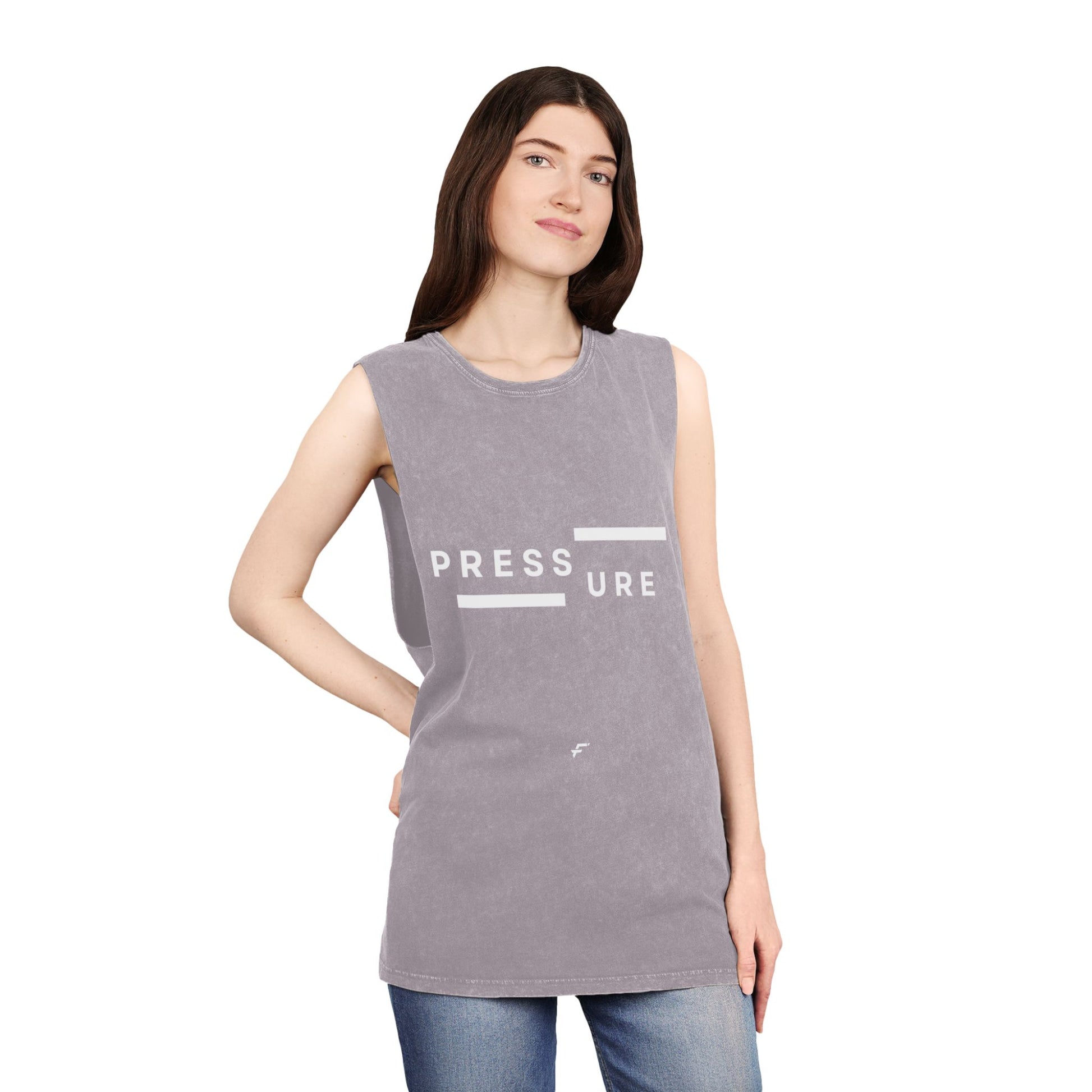 Unisex Fittwave Stonewash Tank Top - Cool Casual Wear, Gift for Fitness Enthusiasts, Stylish Summer Top, Perfect for Relaxing & Travel