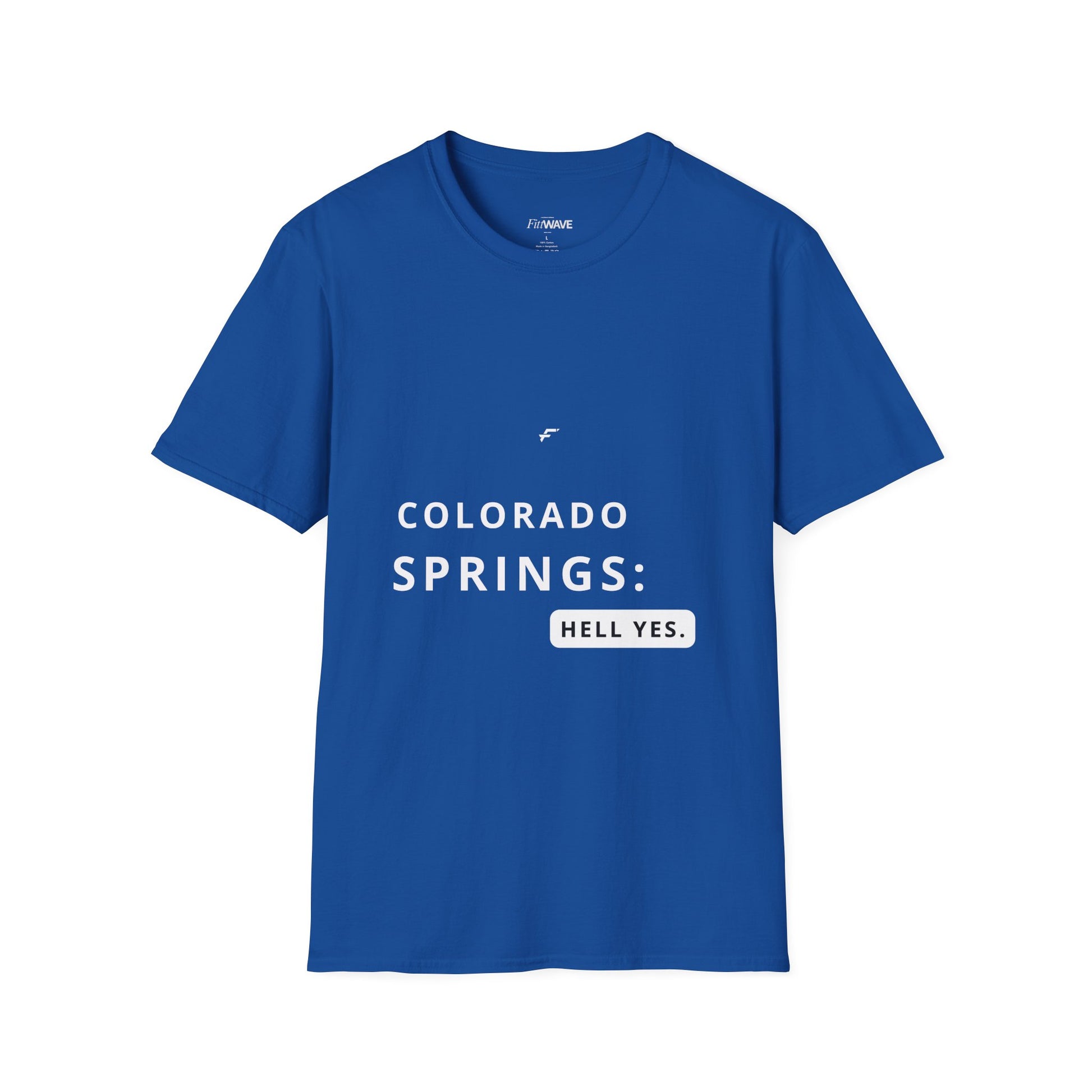 Colorado Springs -Hell Yes T‑Shirt  by Fittwave of Colorado Springs— State and City Pride Tee