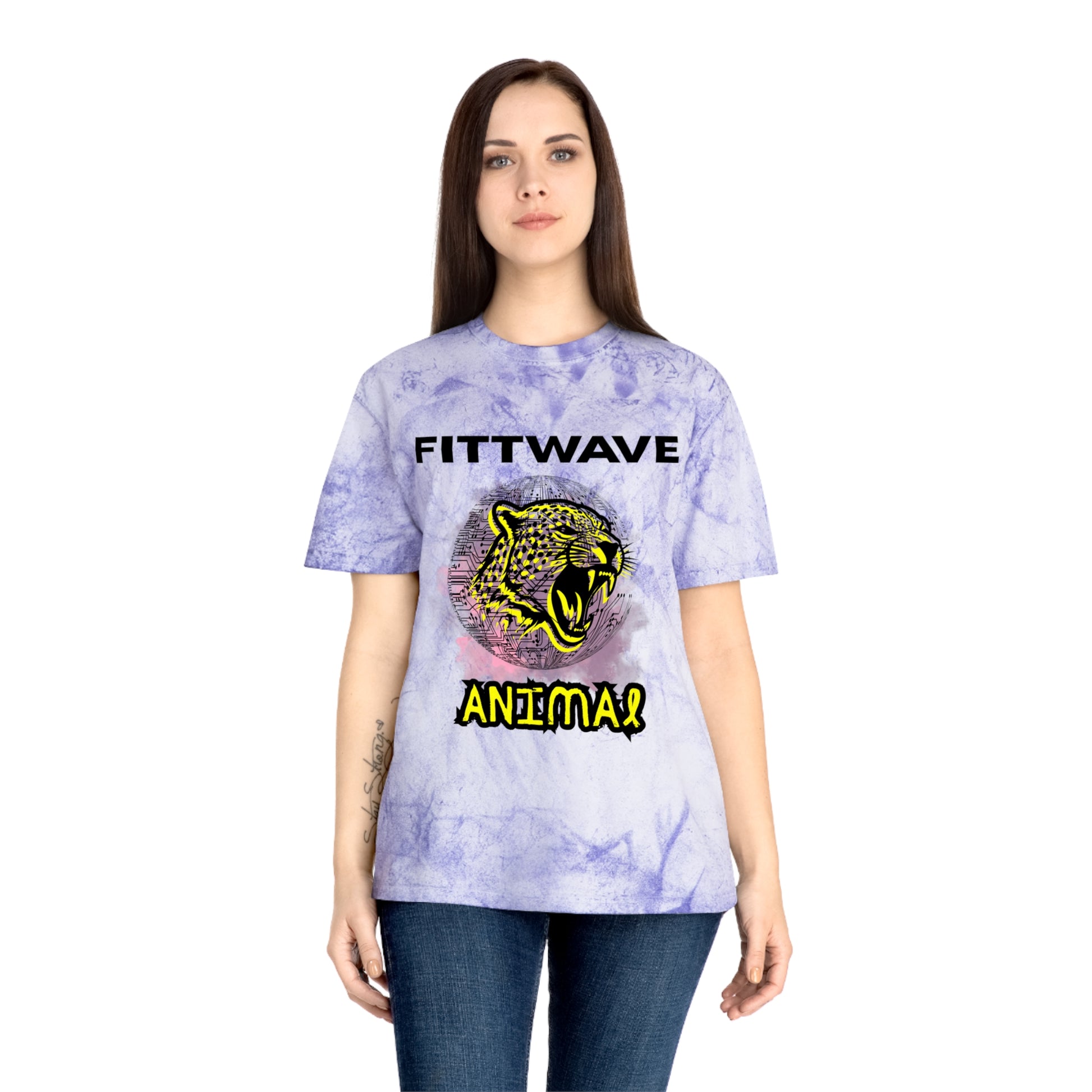 FITTWAVE RAVE ANIMAL | Unisex Color Blast T-Shirt, Casual Wear, RAVE Fashion, Graphic T-Shirt, Street Style