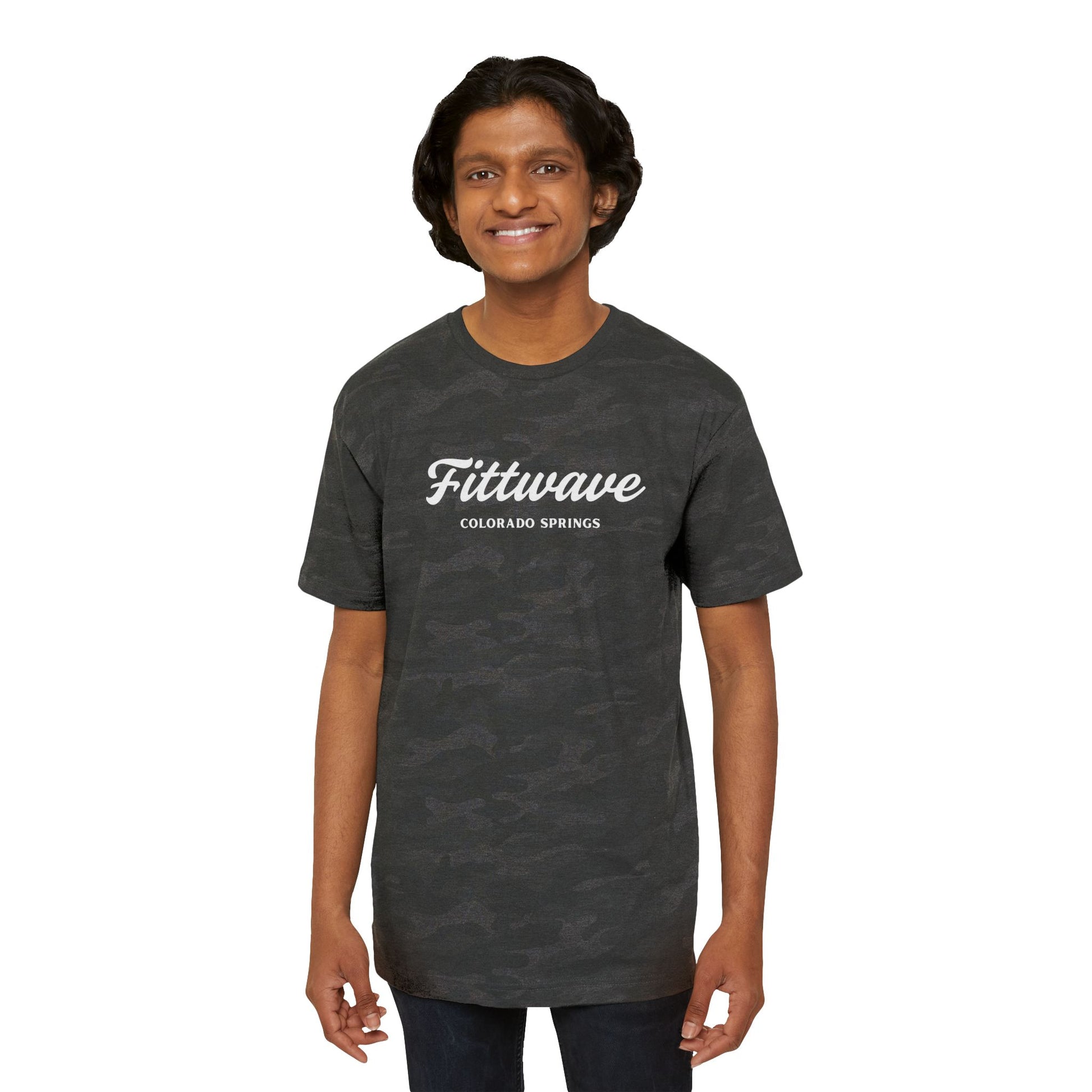 Fittwave Colorado Springs Workout and Fitness Tee — Uni-sex Casual Camo Graphic T-Shirt