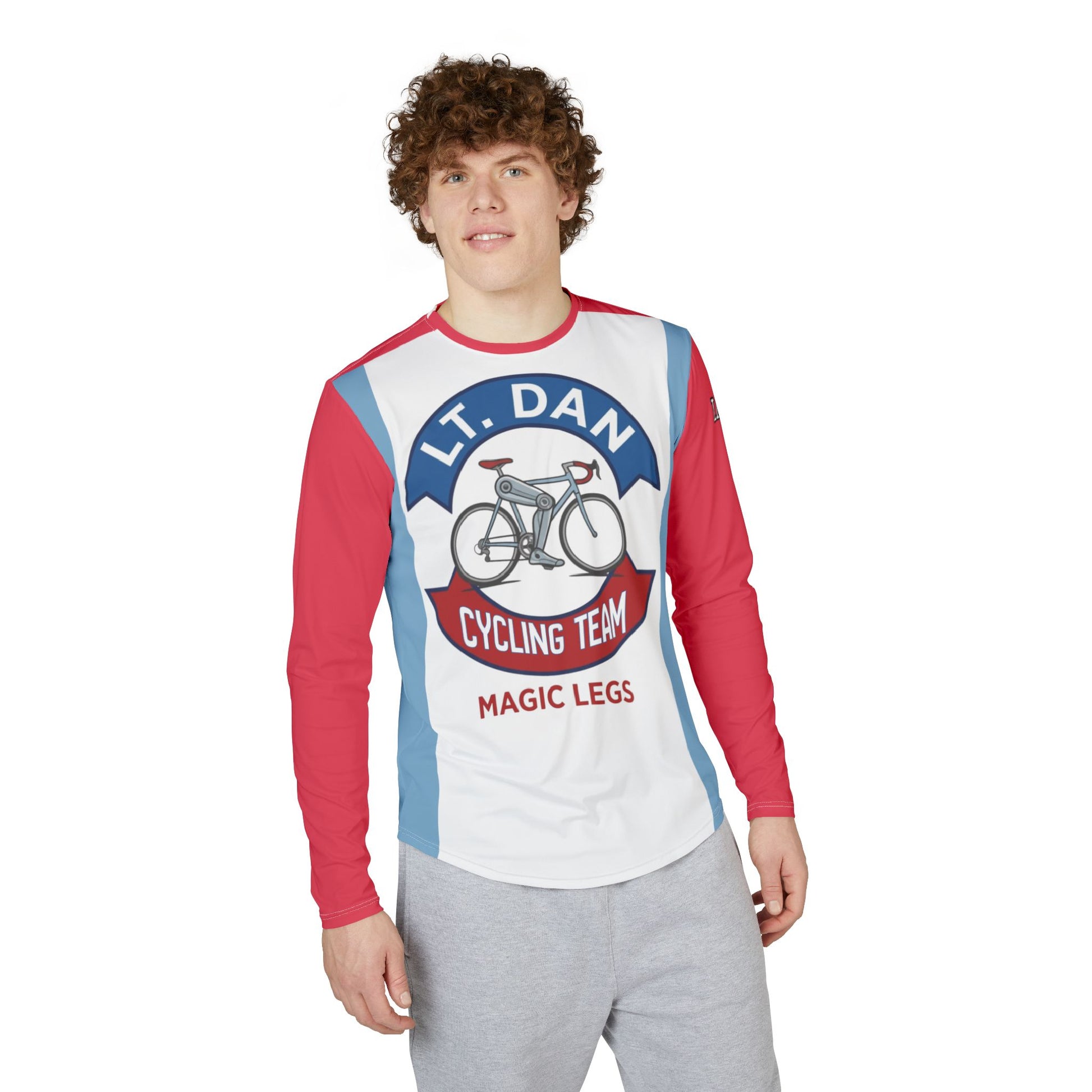 RAGBRAI LIII- Team Lt. DAN- Long Sleeve Lightweight Cycling Jersey Long Sleeve  — "Lt. Dan Cycling Co. Magic Legs" Long Sleeve UV Protection Shirt