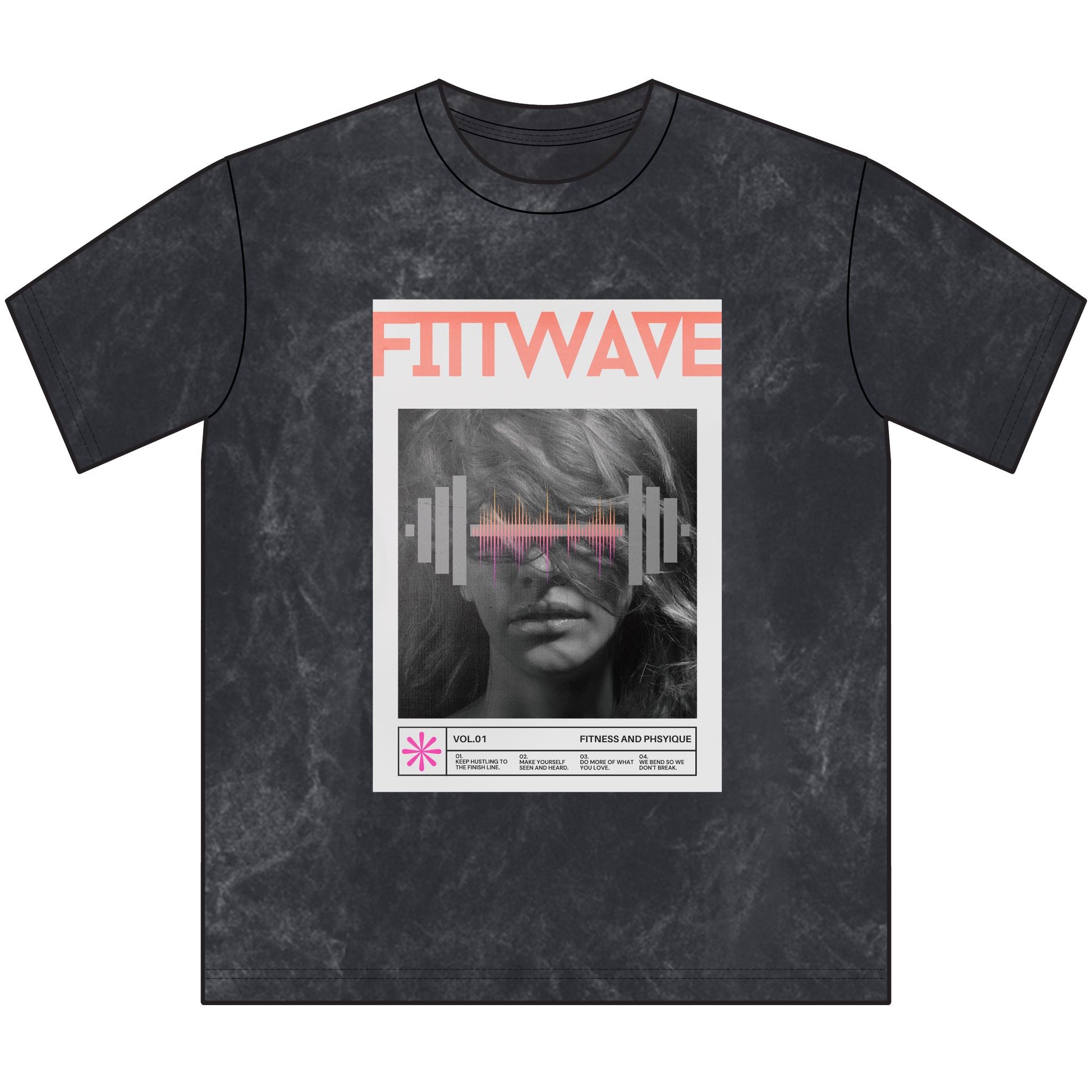 Unisex FITTWAVE Retro Vintage Crewneck Tee - Made for Fitness, Streetwear, and Active Lifestyle