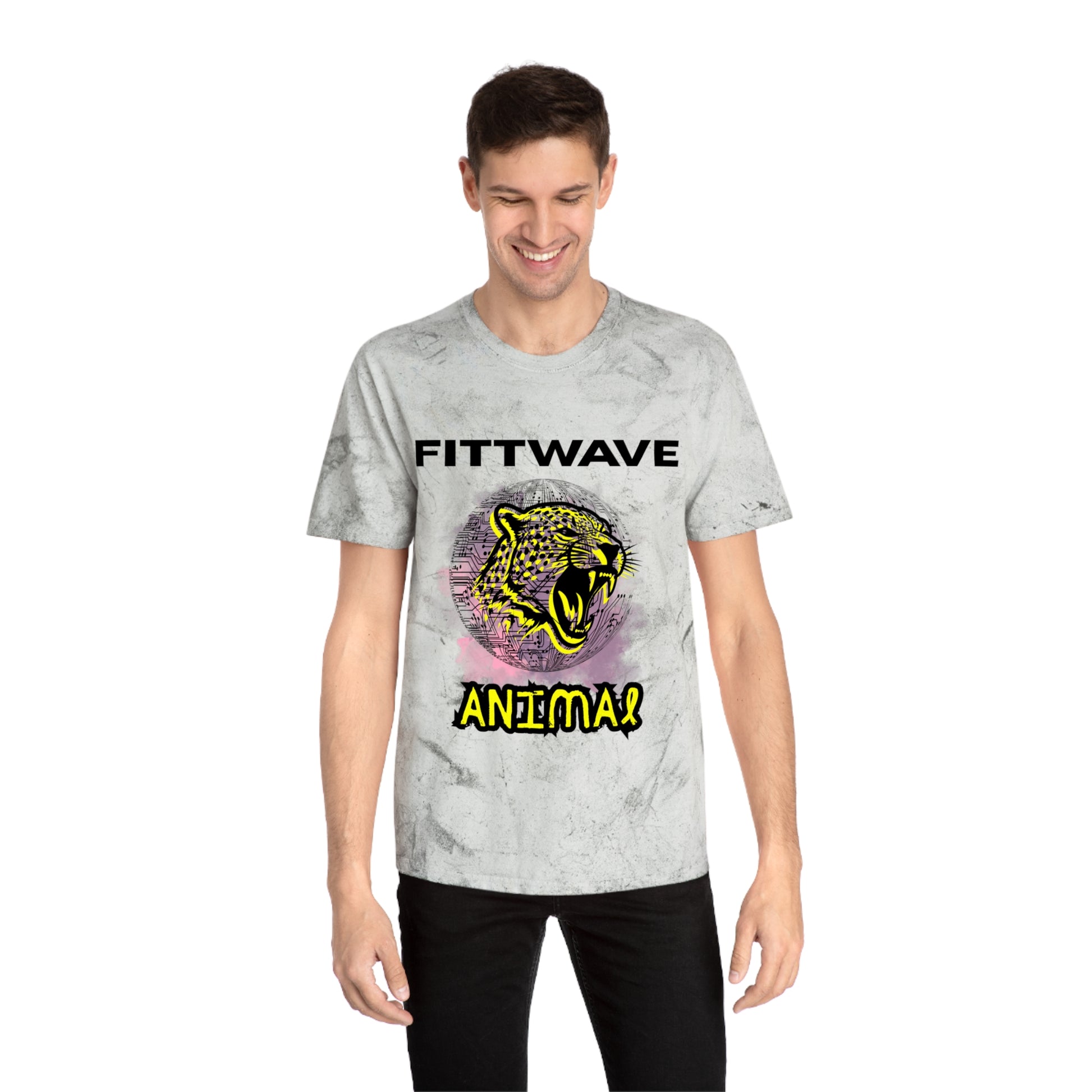 FITTWAVE RAVE ANIMAL | Unisex Color Blast T-Shirt, Casual Wear, RAVE Fashion, Graphic T-Shirt, Street Style