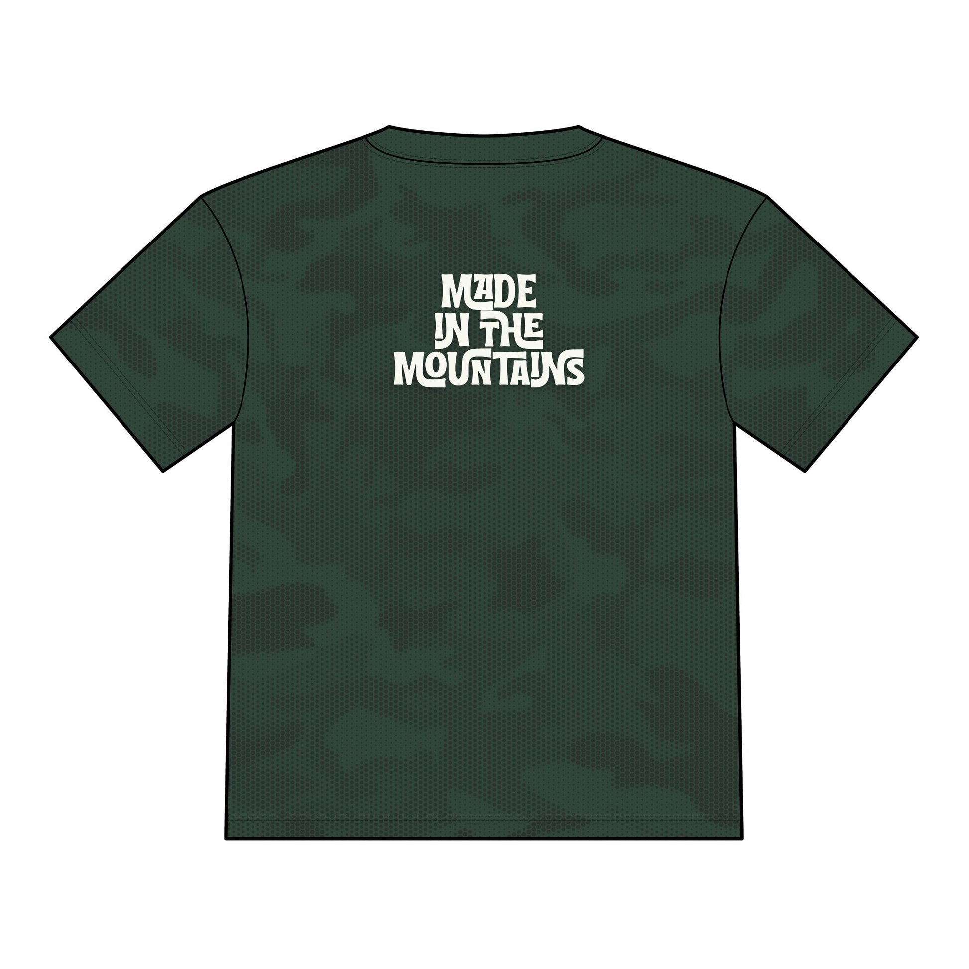 "Made in the Mountains" Graphic Jersey and Shirt- Colorado Camo Fitness, CYCLING, AND MOUNTAIN BIKING JERSEY T-shirt