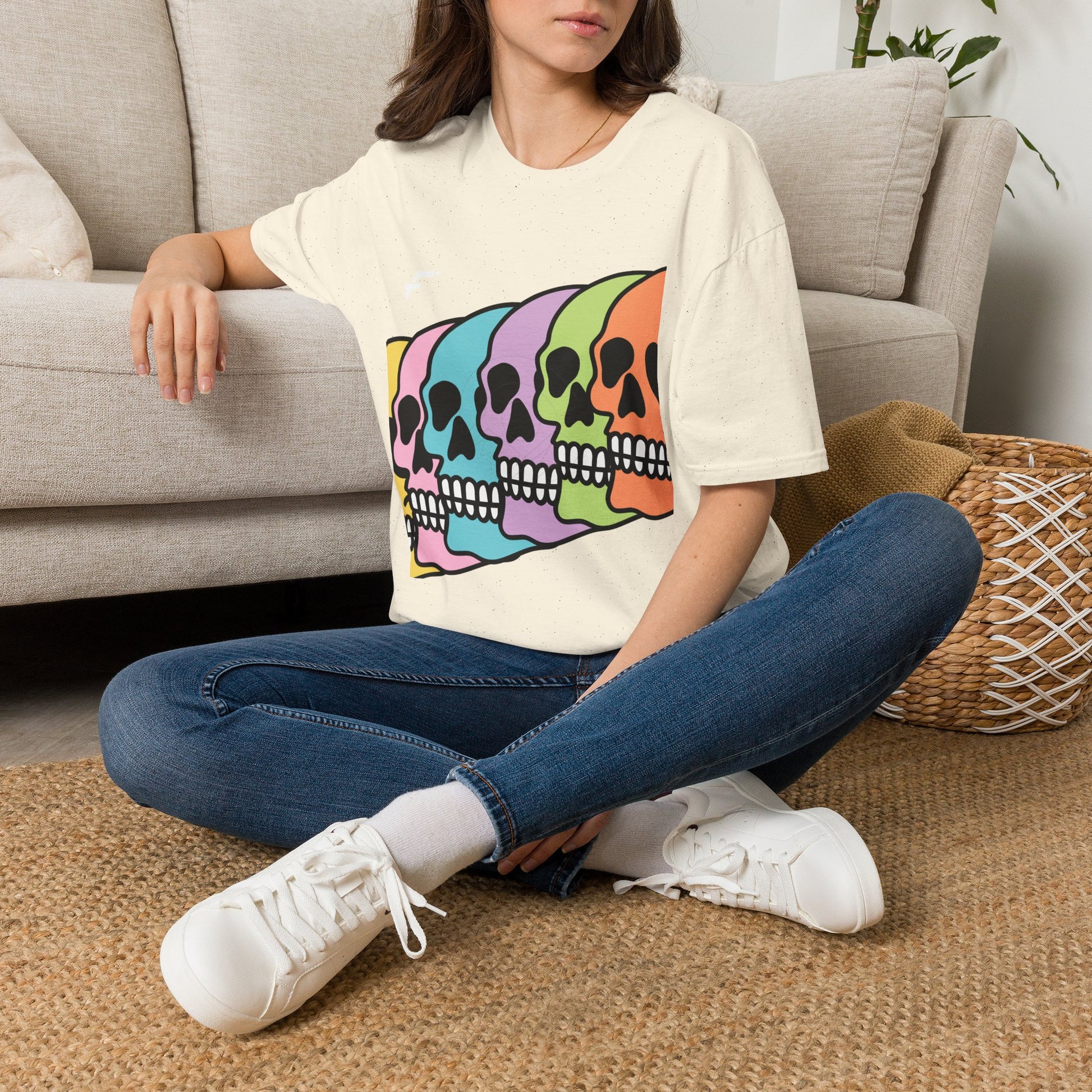 Pride Rainbow Skull T-Shirt. White Skull Tee, Black Skull Tee, and More... Ethically Sourced T-shirt