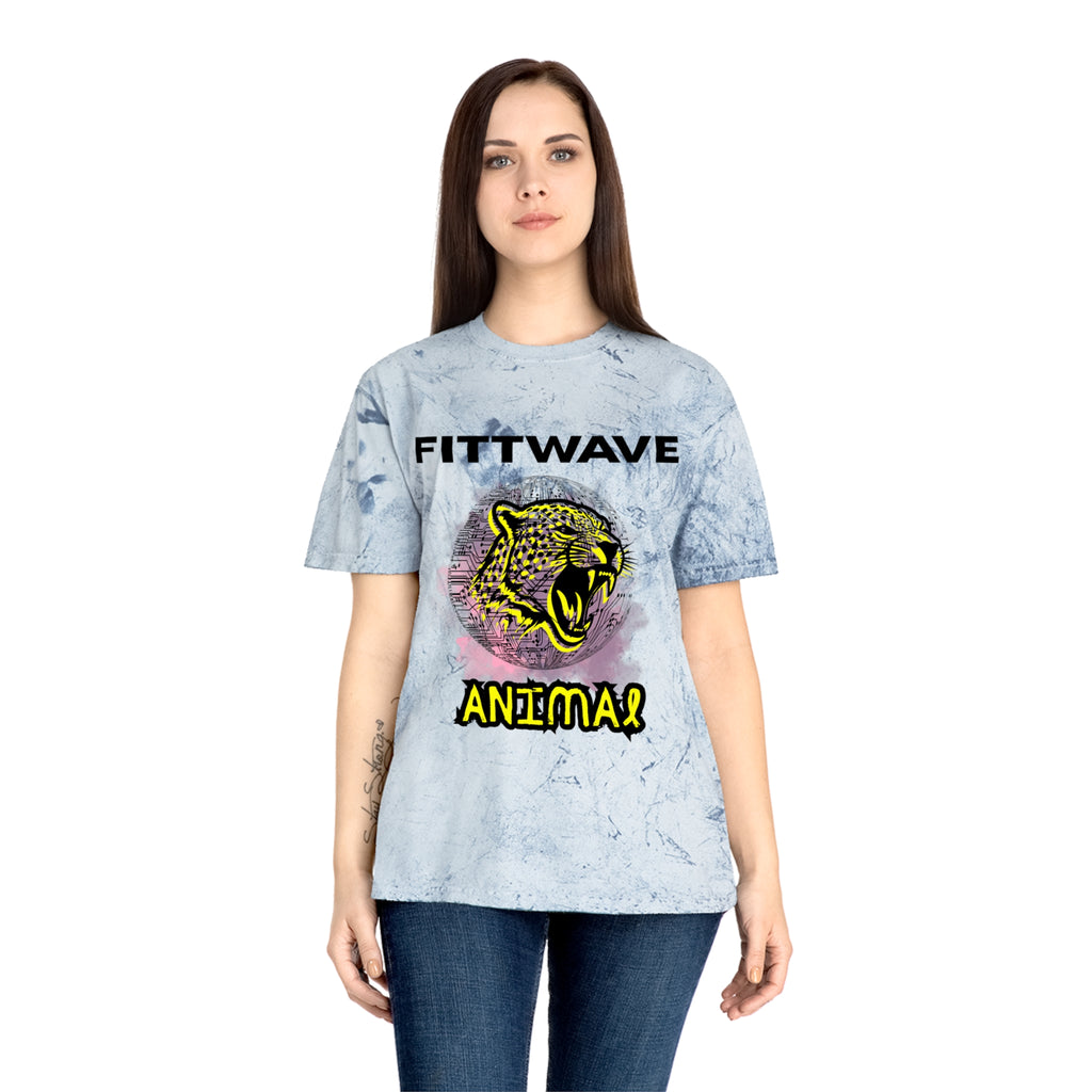 FITTWAVE RAVE ANIMAL | Unisex Color Blast T-Shirt, Casual Wear, RAVE Fashion, Graphic T-Shirt, Street Style