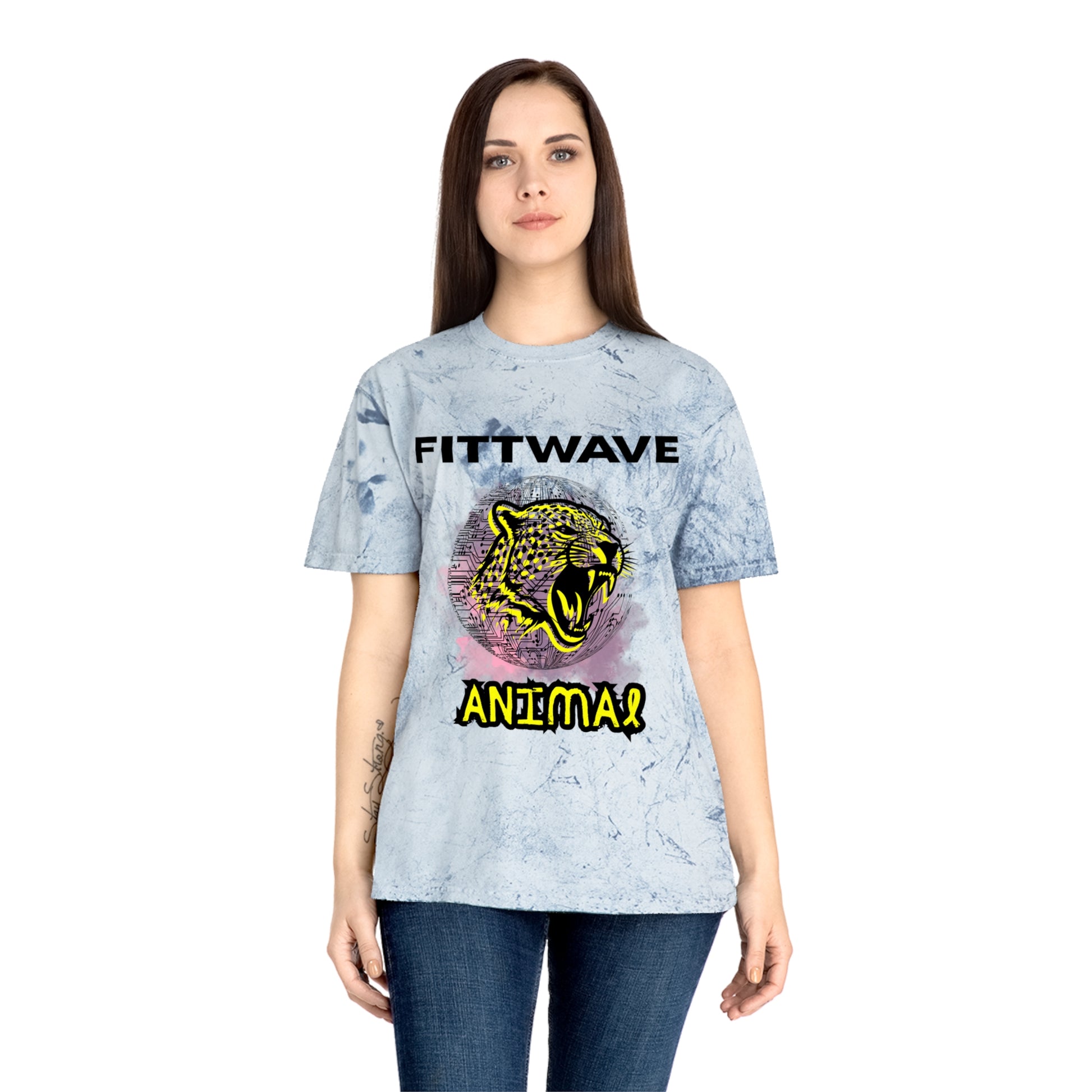 FITTWAVE RAVE ANIMAL | Unisex Color Blast T-Shirt, Casual Wear, RAVE Fashion, Graphic T-Shirt, Street Style