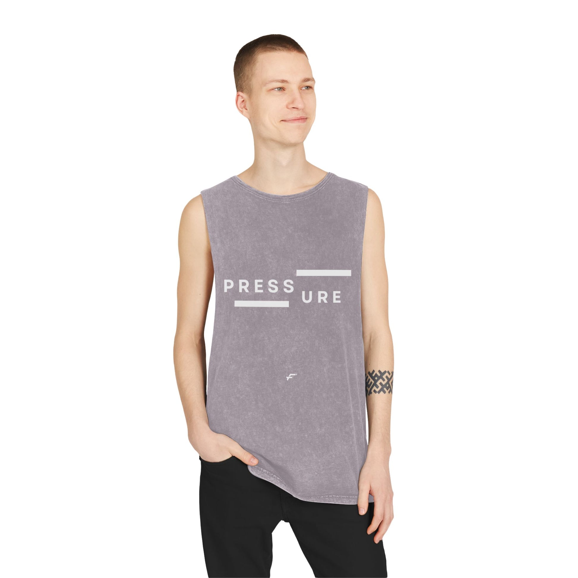 Unisex Fittwave Stonewash Tank Top - Cool Casual Wear, Gift for Fitness Enthusiasts, Stylish Summer Top, Perfect for Relaxing & Travel