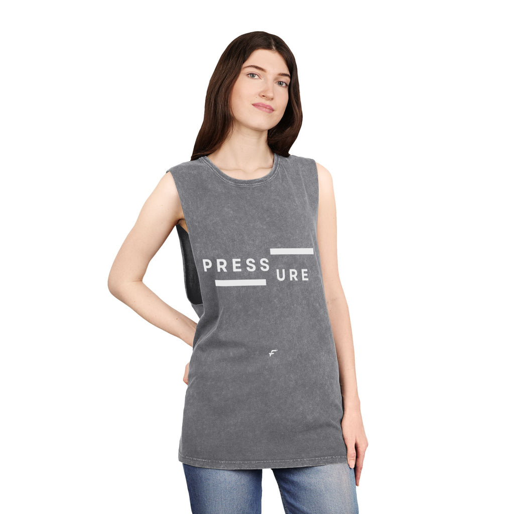 Unisex Fittwave Stonewash Tank Top - Cool Casual Wear, Gift for Fitness Enthusiasts, Stylish Summer Top, Perfect for Relaxing & Travel