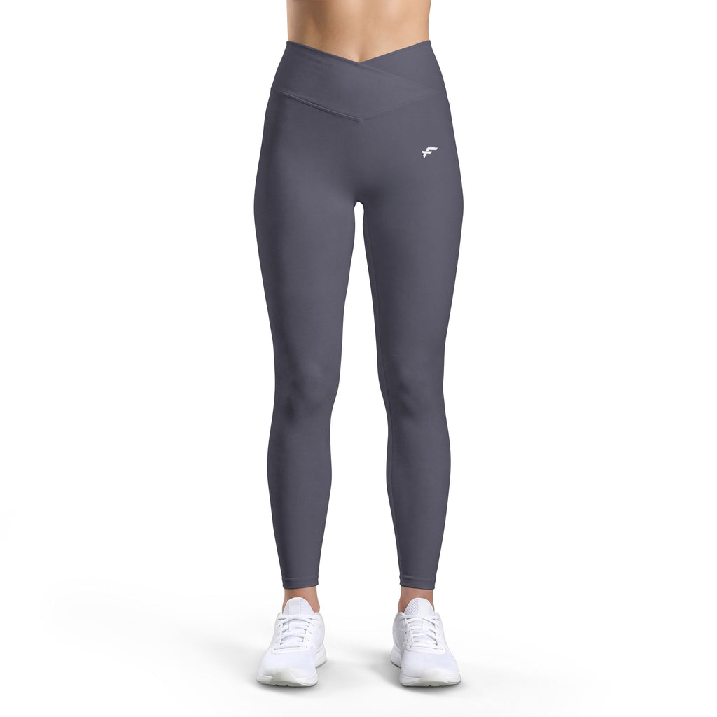 Black V-Waist Luxe Leggings — High-Rise Activewear for Women by FITTWAVE