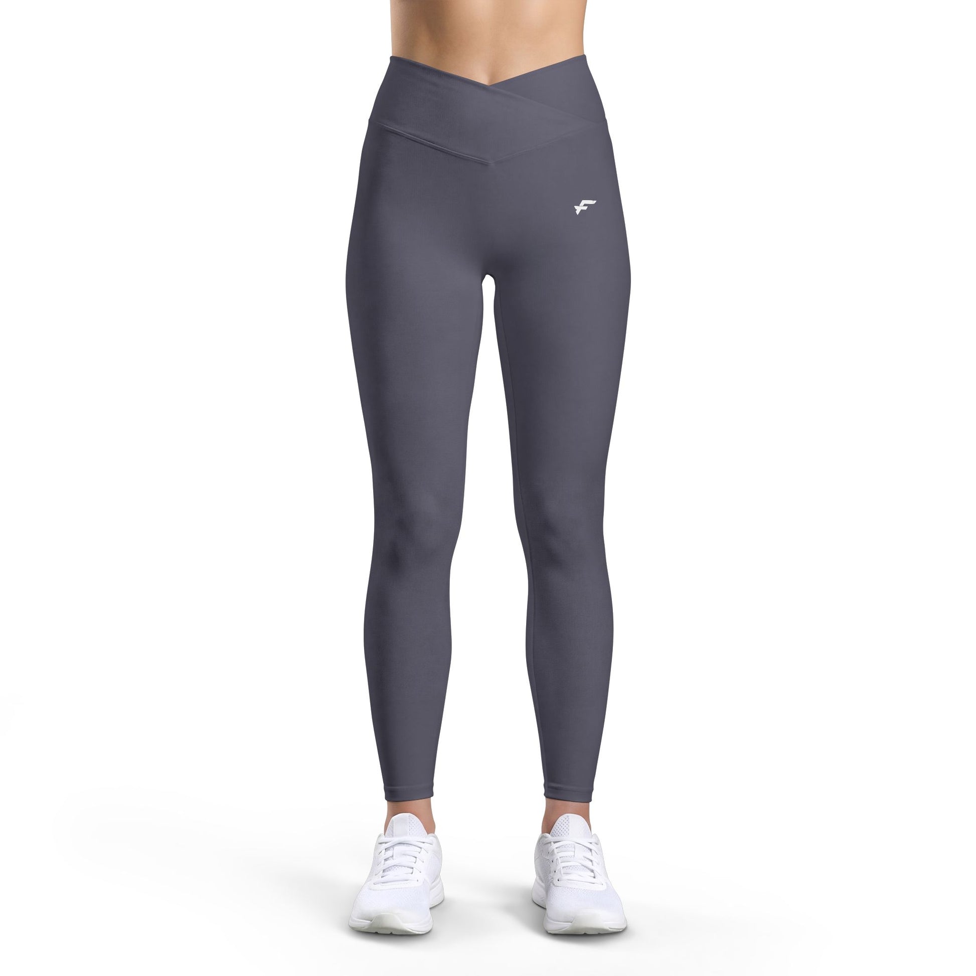 Black V-Waist Luxe Leggings — High-Rise Activewear for Women by FITTWAVE