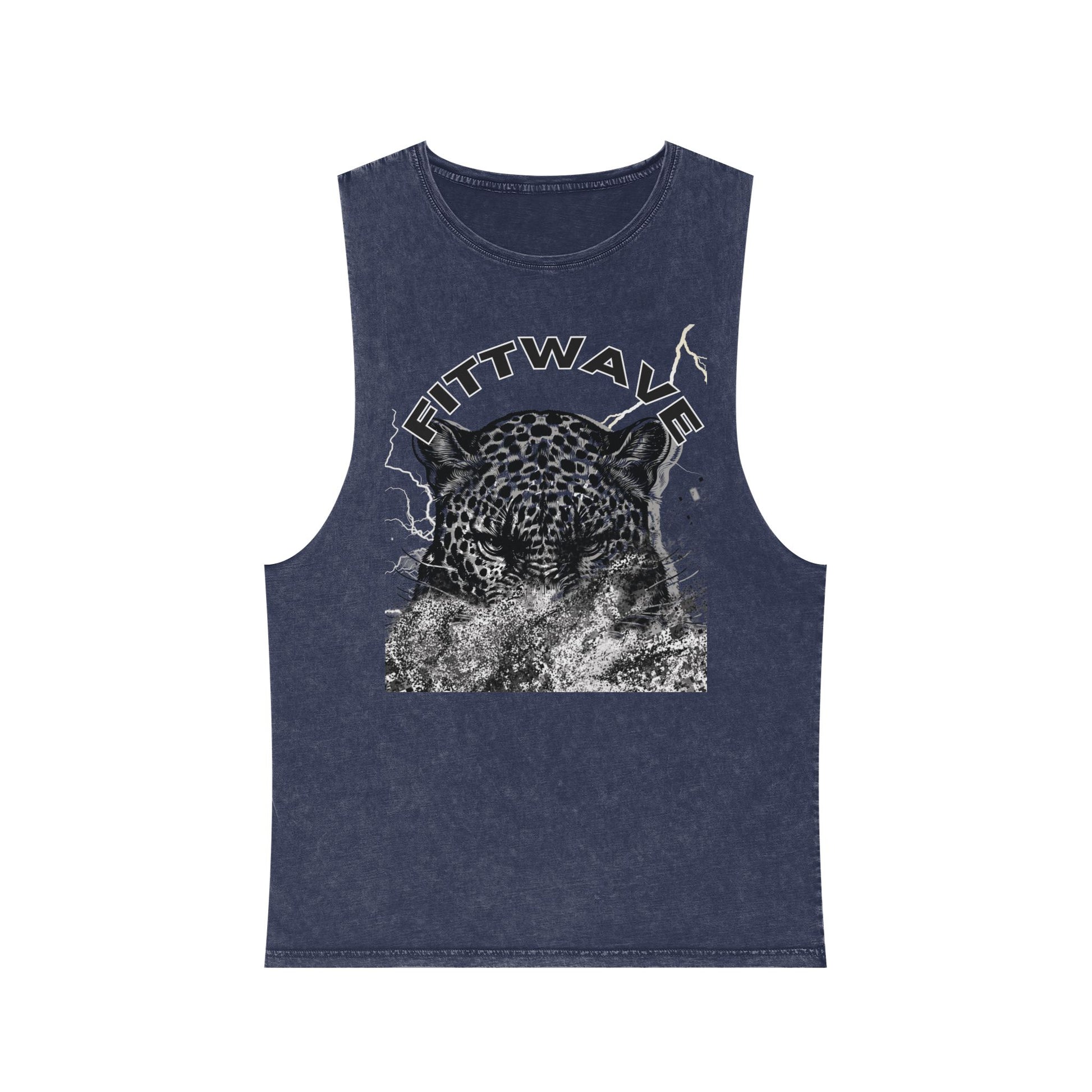 Fittwave- Cheetah Smoke Stonewash Tank Top, Fitted workout tank tops , Summer Outfit, Festival Apparel, Casual Wear, Fitness Tank, Fitted tank top crop