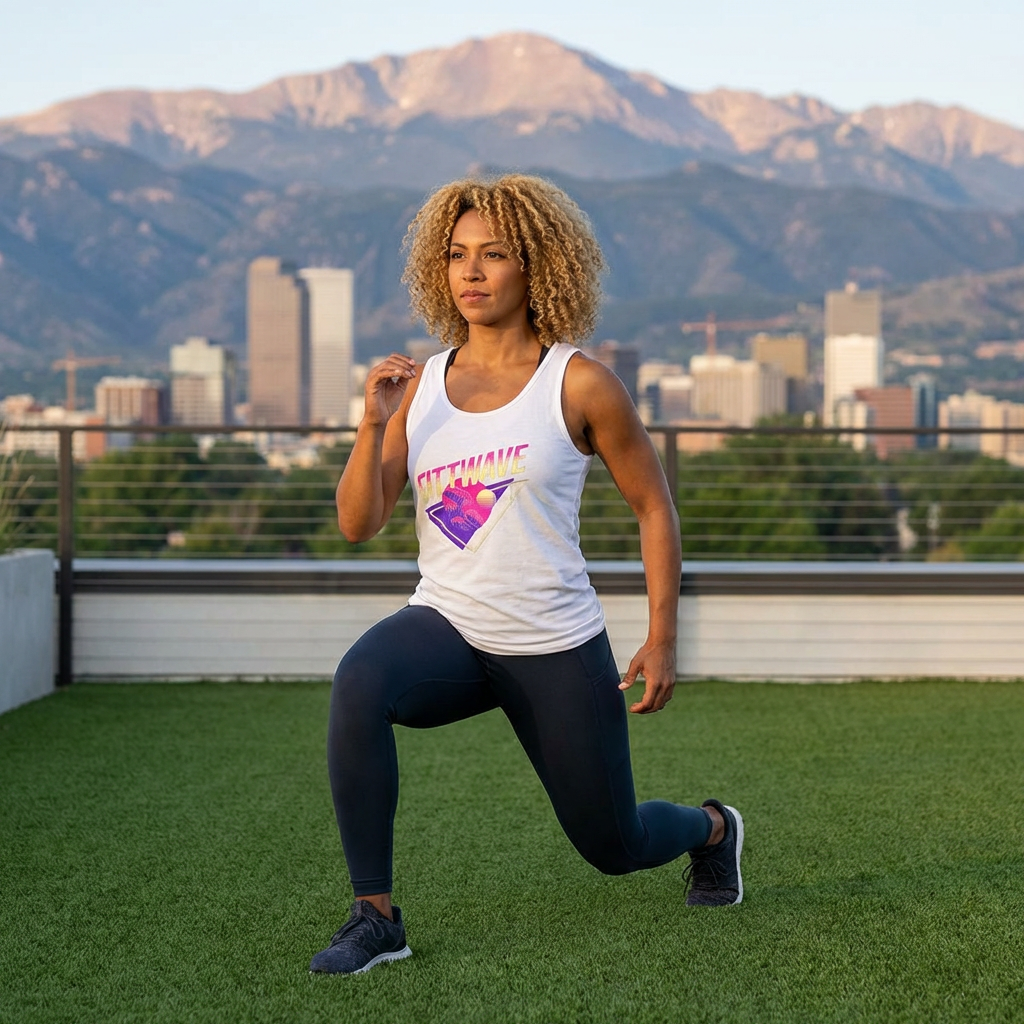 Fittwave Retro Vaporwave Tank Top — Uni-Sex 80s Sunset Palm Fitness Tee for Summer