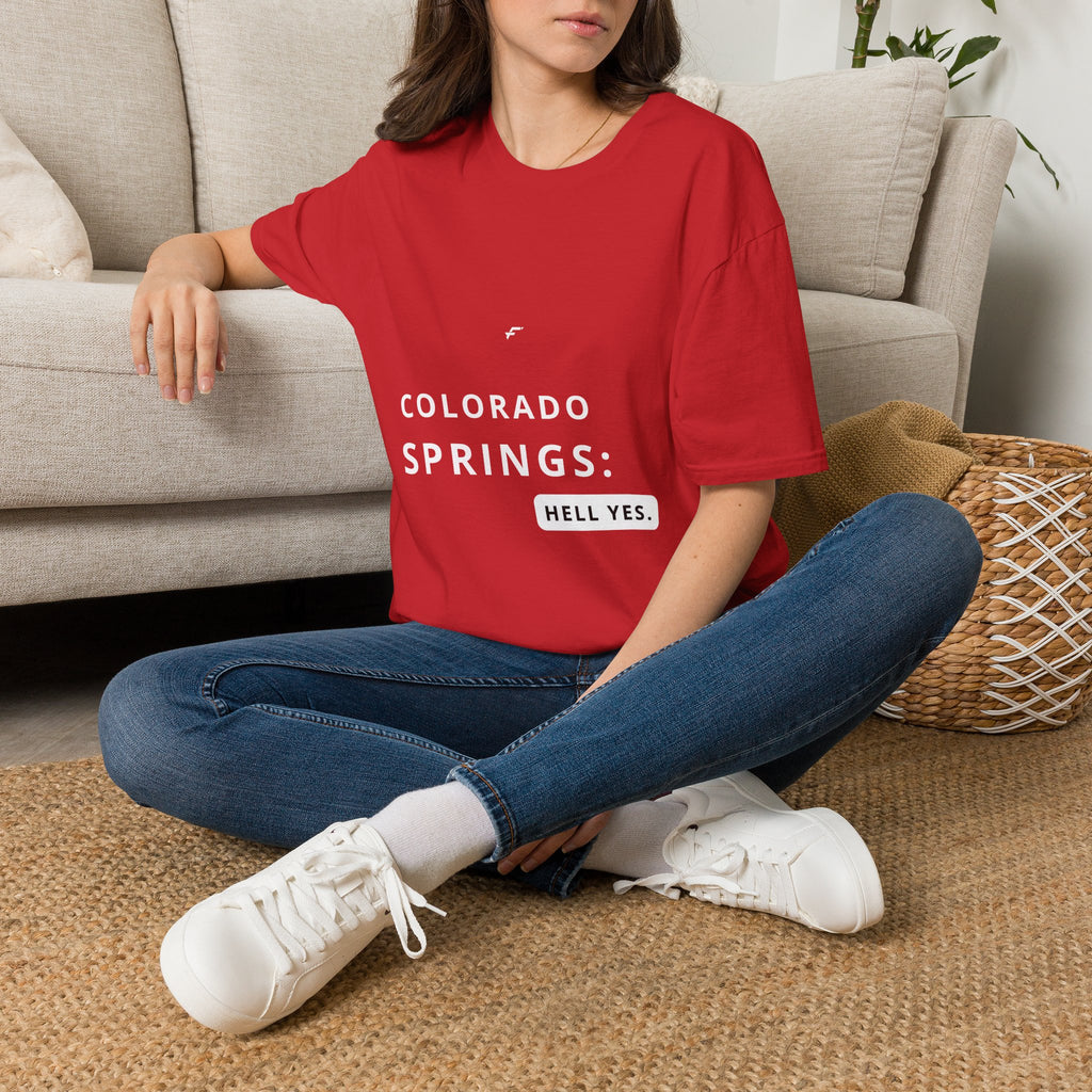 Colorado Springs -Hell Yes T‑Shirt  by Fittwave of Colorado Springs— State and City Pride Tee