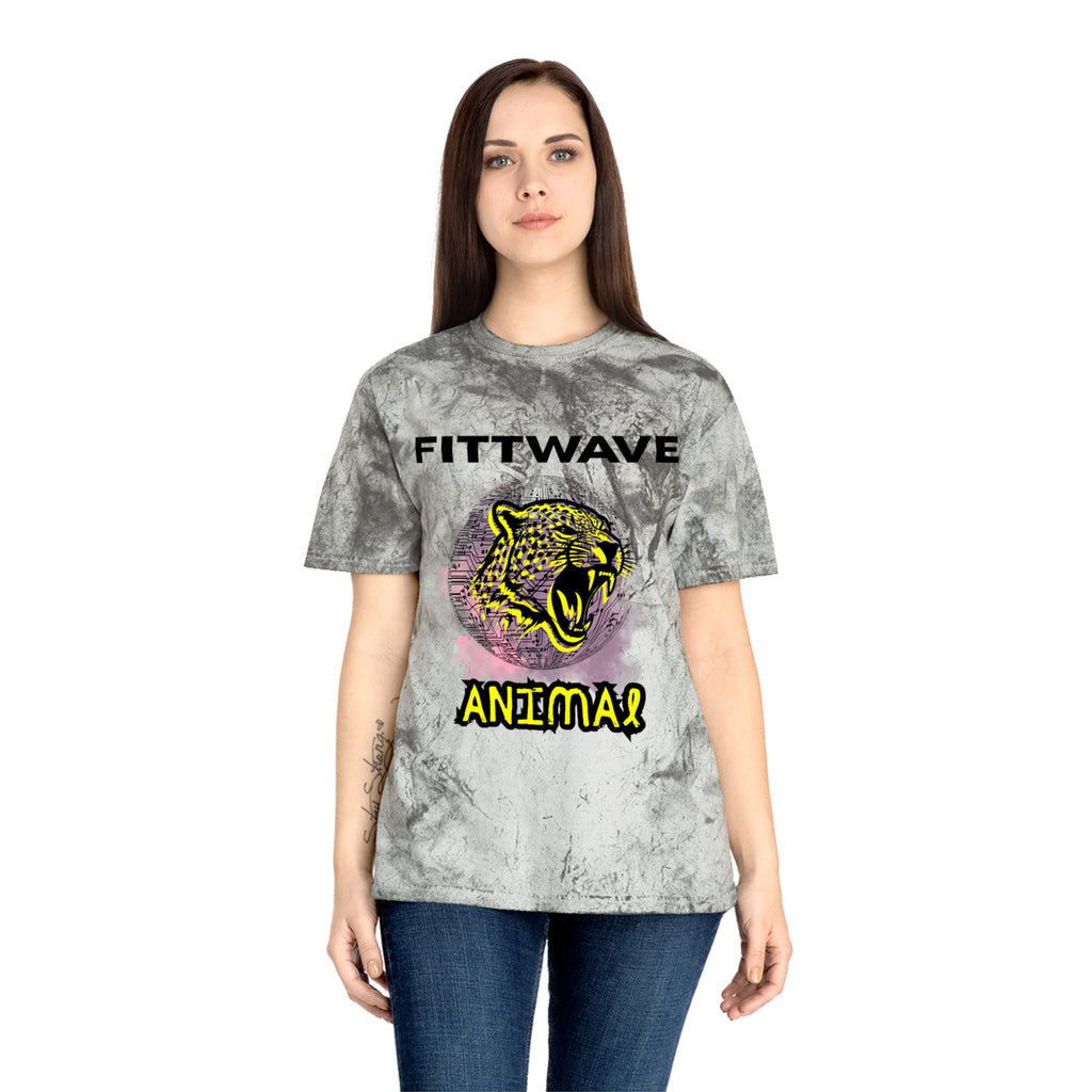 FITTWAVE RAVE ANIMAL | Unisex Color Blast T-Shirt, Casual Wear, RAVE Fashion, Graphic T-Shirt, Street Style
