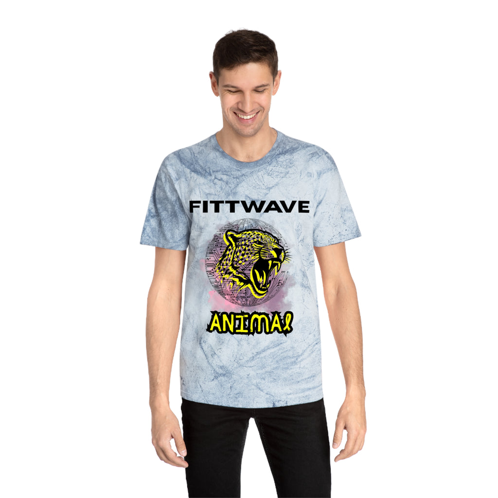 FITTWAVE RAVE ANIMAL | Unisex Color Blast T-Shirt, Casual Wear, RAVE Fashion, Graphic T-Shirt, Street Style