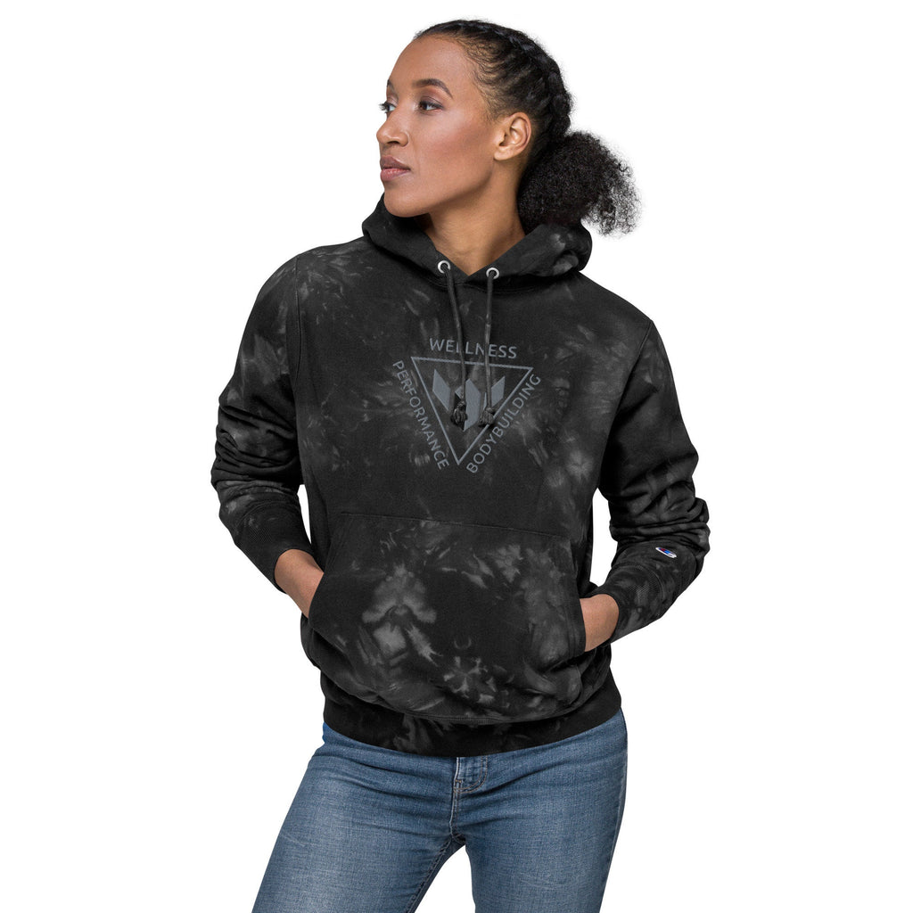 Wellness Performance Bodybuilding- Unisex Gym Essential's Champion Workout tie-dye hoodie.
