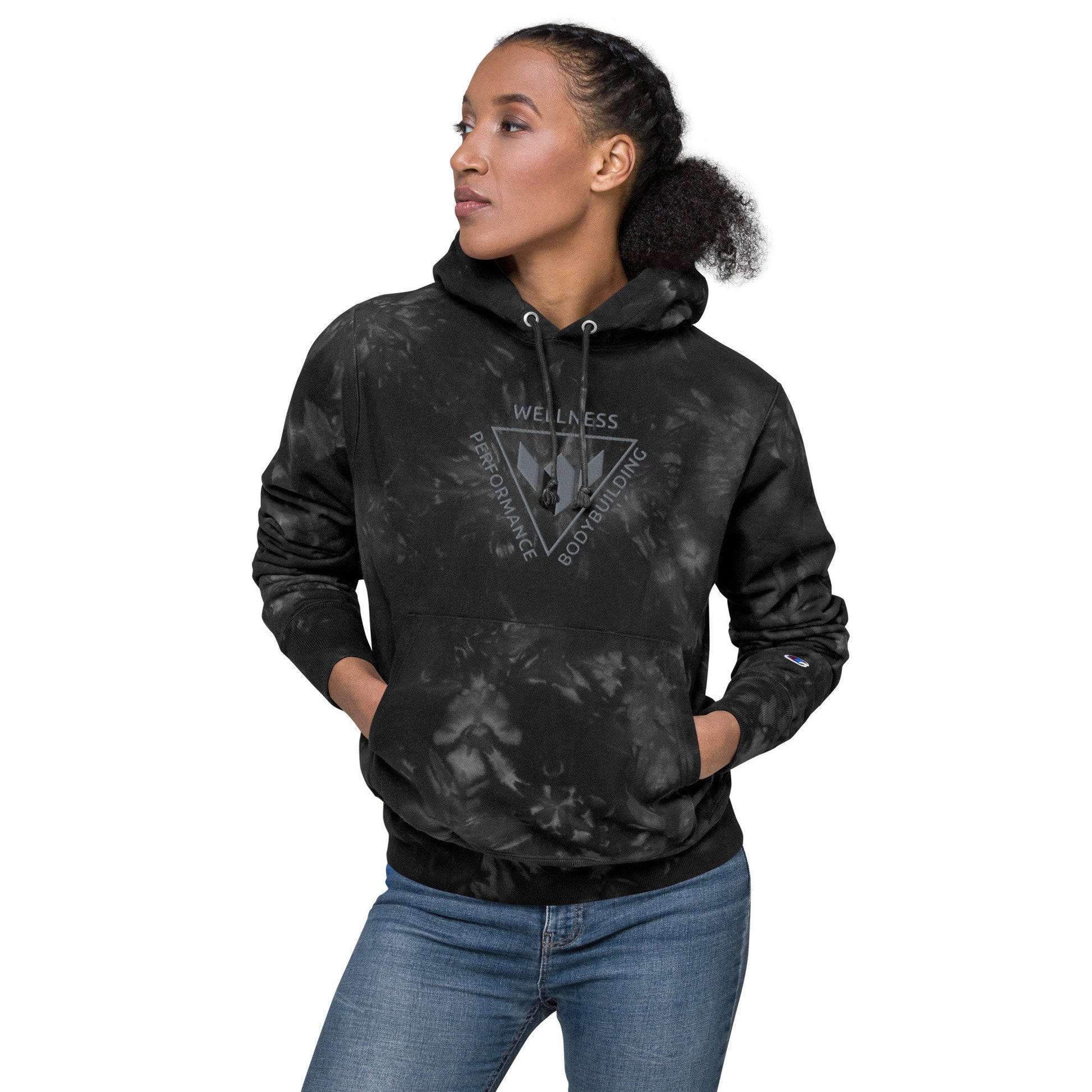 Wellness Performance Bodybuilding- Unisex Gym Essential's Champion Workout tie-dye hoodie.