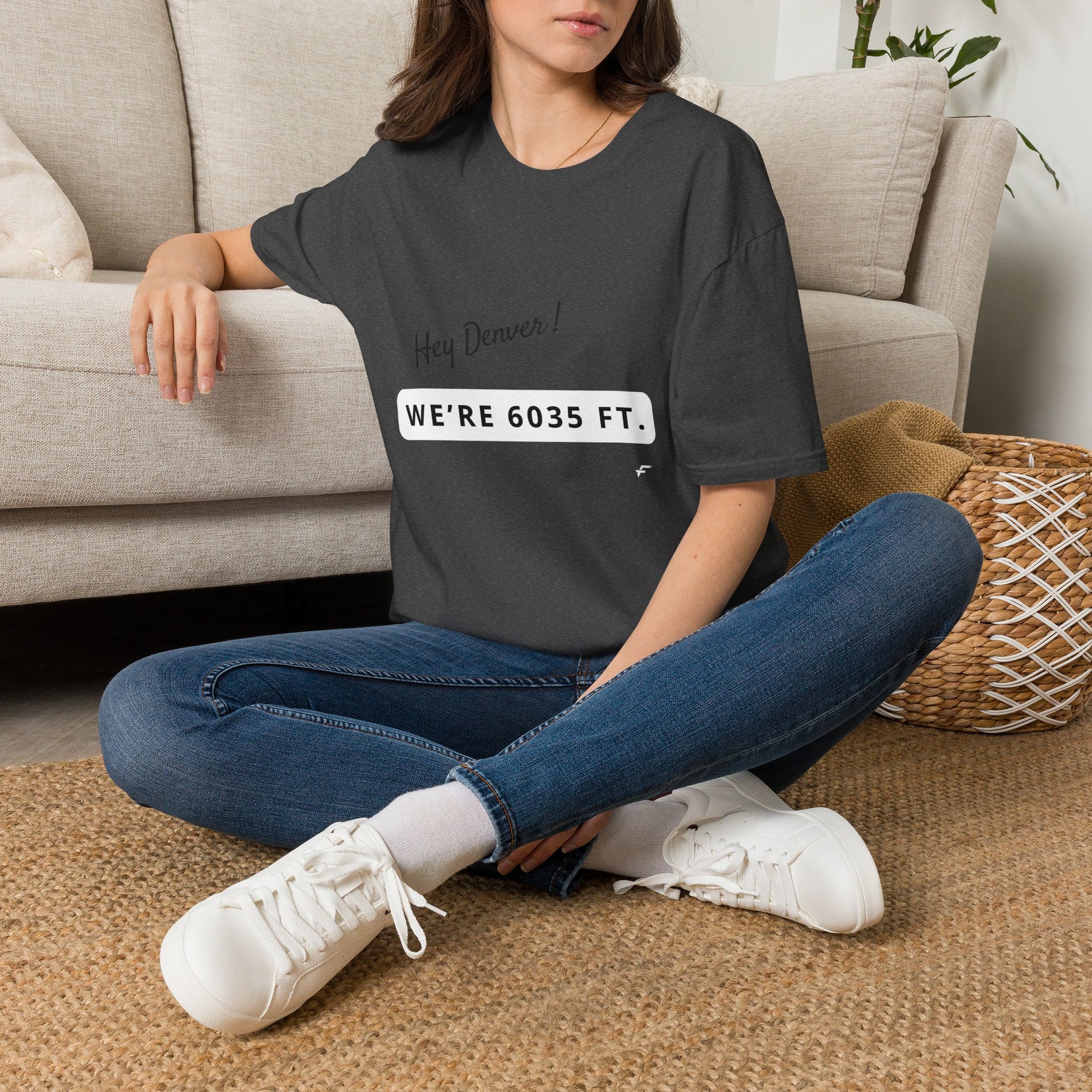 Funny Colorado Springs and Denver Elevation T-Shirt – "Hey Denver! We're 6035 ft." Colorado Springs City Pride Unisex Tee.