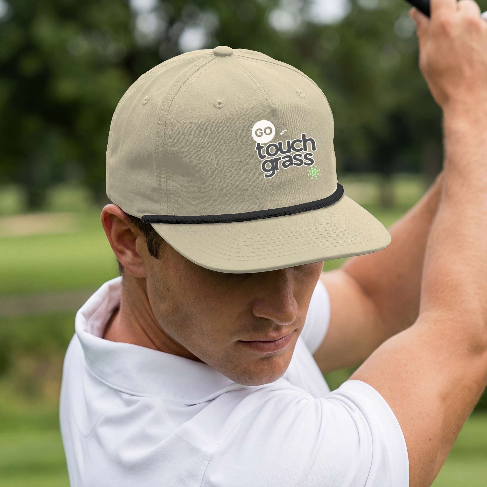 GO Touch Grass - Fittwave 5 panel Rope Hat