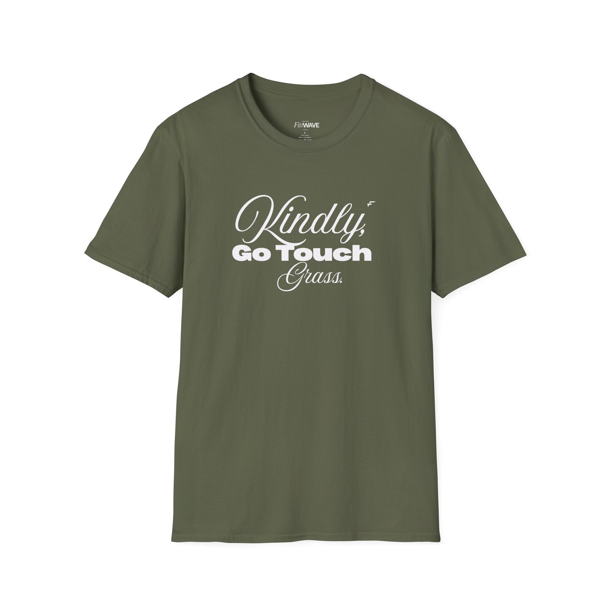 Kindly Go Touch Grass T-Shirt — Funny Relaxation Tee for Him or Her