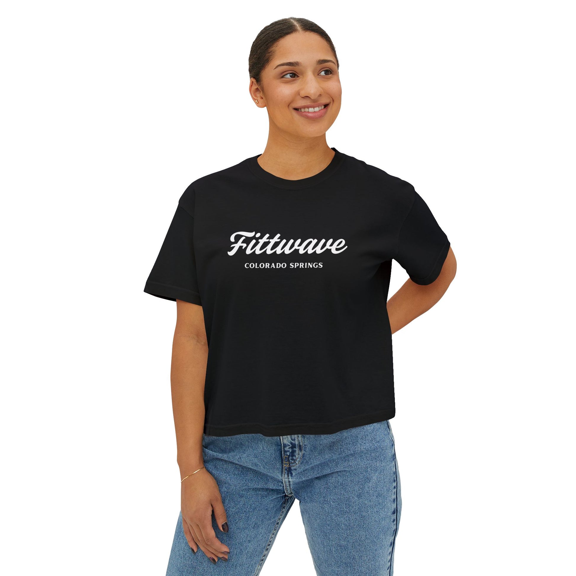 Colorado Springs Fittwave Women's Boxy Tee — Women's Cropped T-Shirt