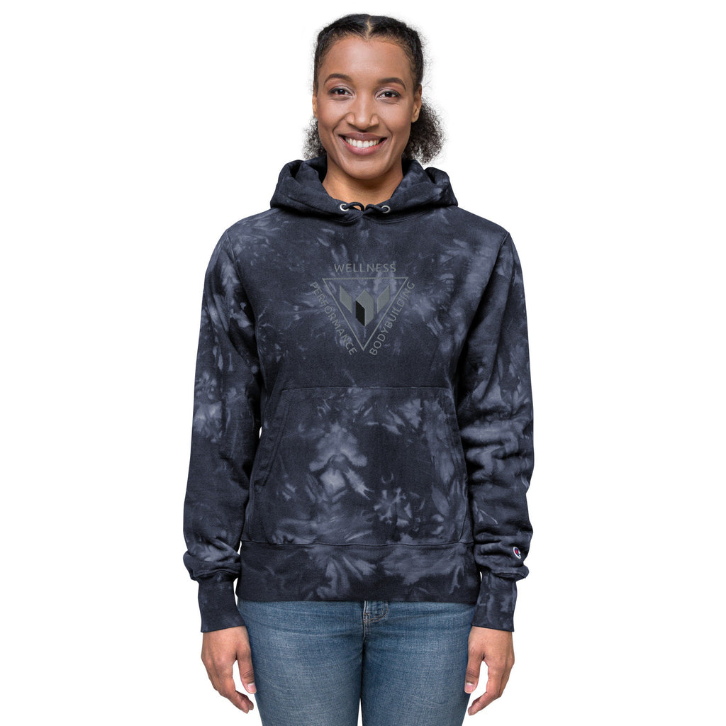 Wellness Performance Bodybuilding- Unisex Gym Essential's Champion Workout tie-dye hoodie.