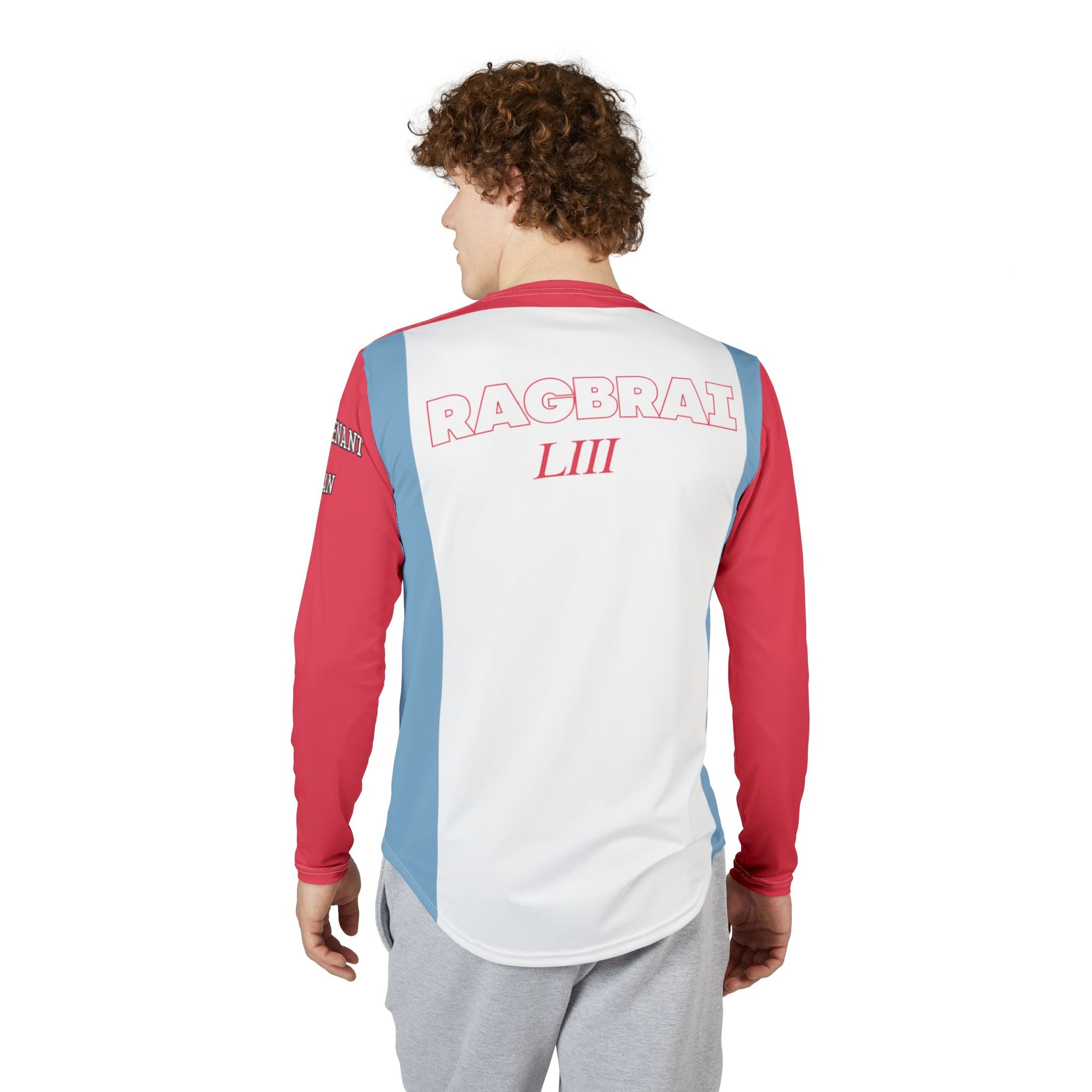 RAGBRAI LIII- Team Lt. DAN- Long Sleeve Lightweight Cycling Jersey Long Sleeve  — "Lt. Dan Cycling Co. Magic Legs" Long Sleeve UV Protection Shirt