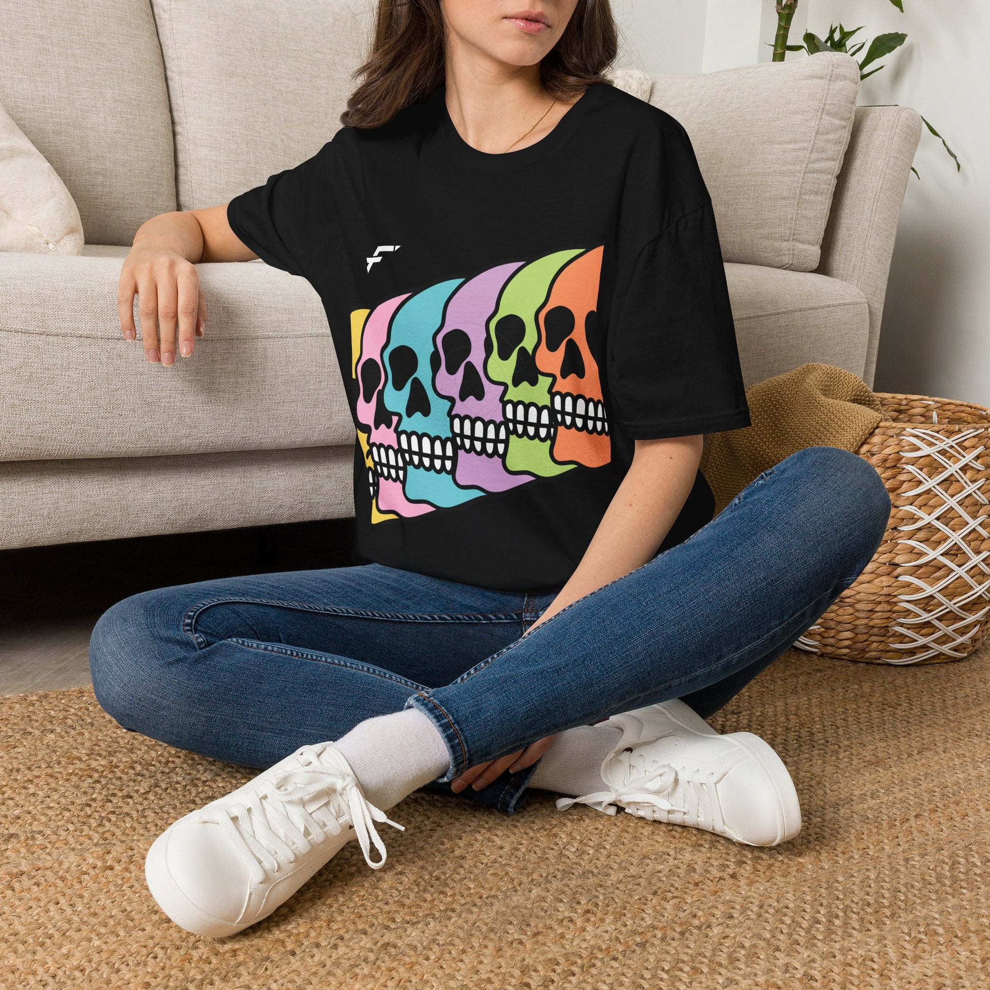 Pride Rainbow Skull T-Shirt. White Skull Tee, Black Skull Tee, and More... Ethically Sourced T-shirt