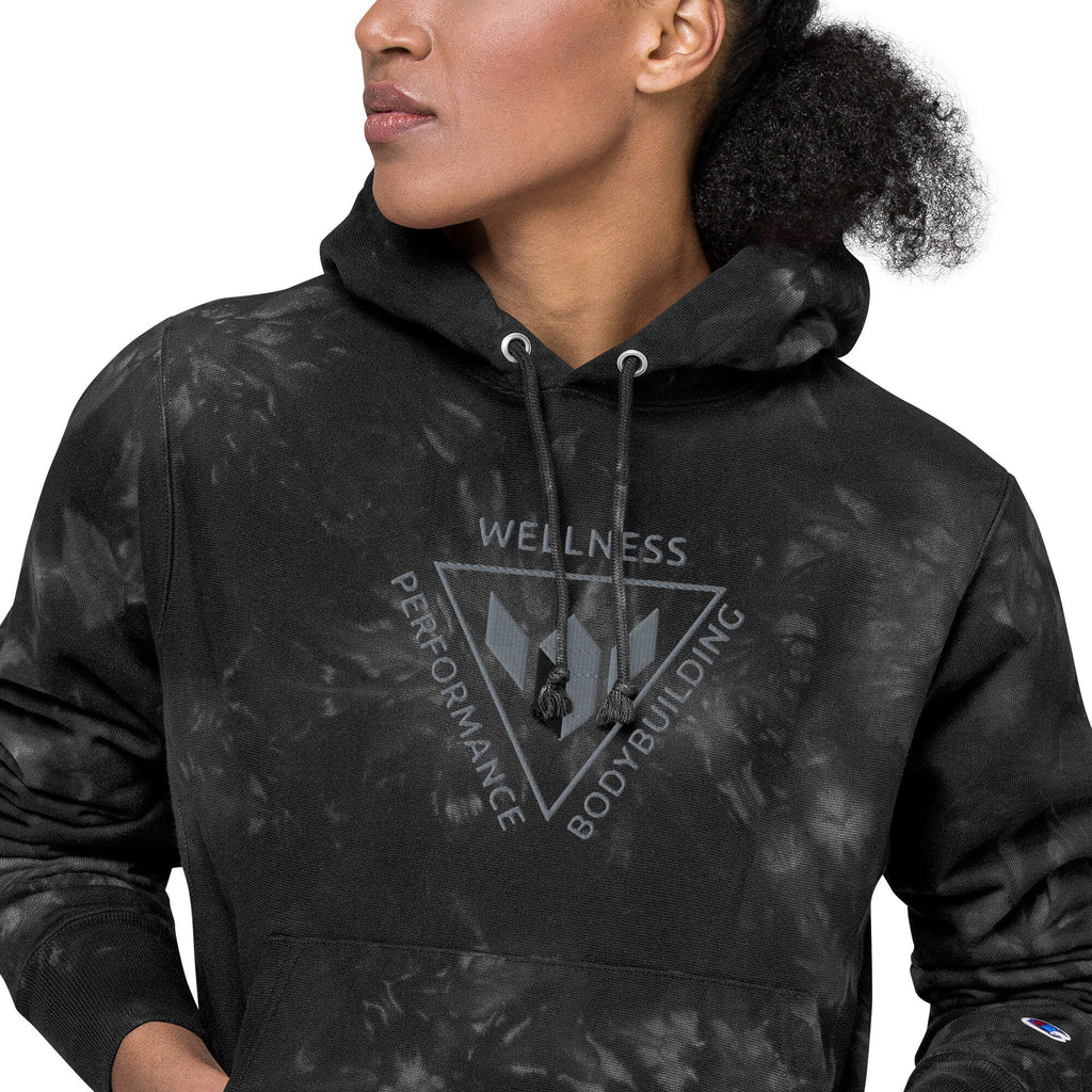 Wellness Performance Bodybuilding- Unisex Gym Essential's Champion Workout tie-dye hoodie.
