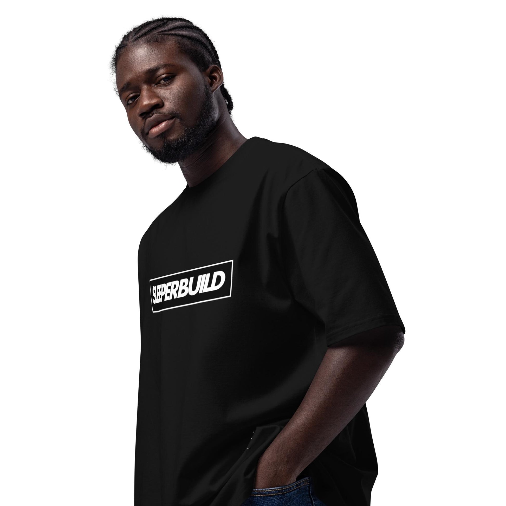 Sleeper Build - Oversized heavyweight black fitness t-shirt Unisex