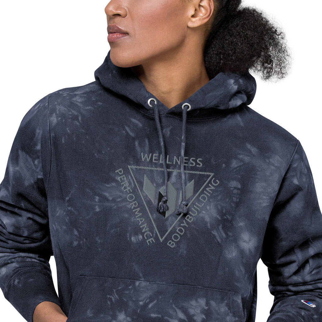 Wellness Performance Bodybuilding- Unisex Gym Essential's Champion Workout tie-dye hoodie.